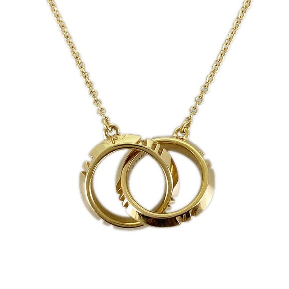 TIFFANY & Co. Atlas X-rowed interlocking Yellow gold Necklace - Picture 1 of 10